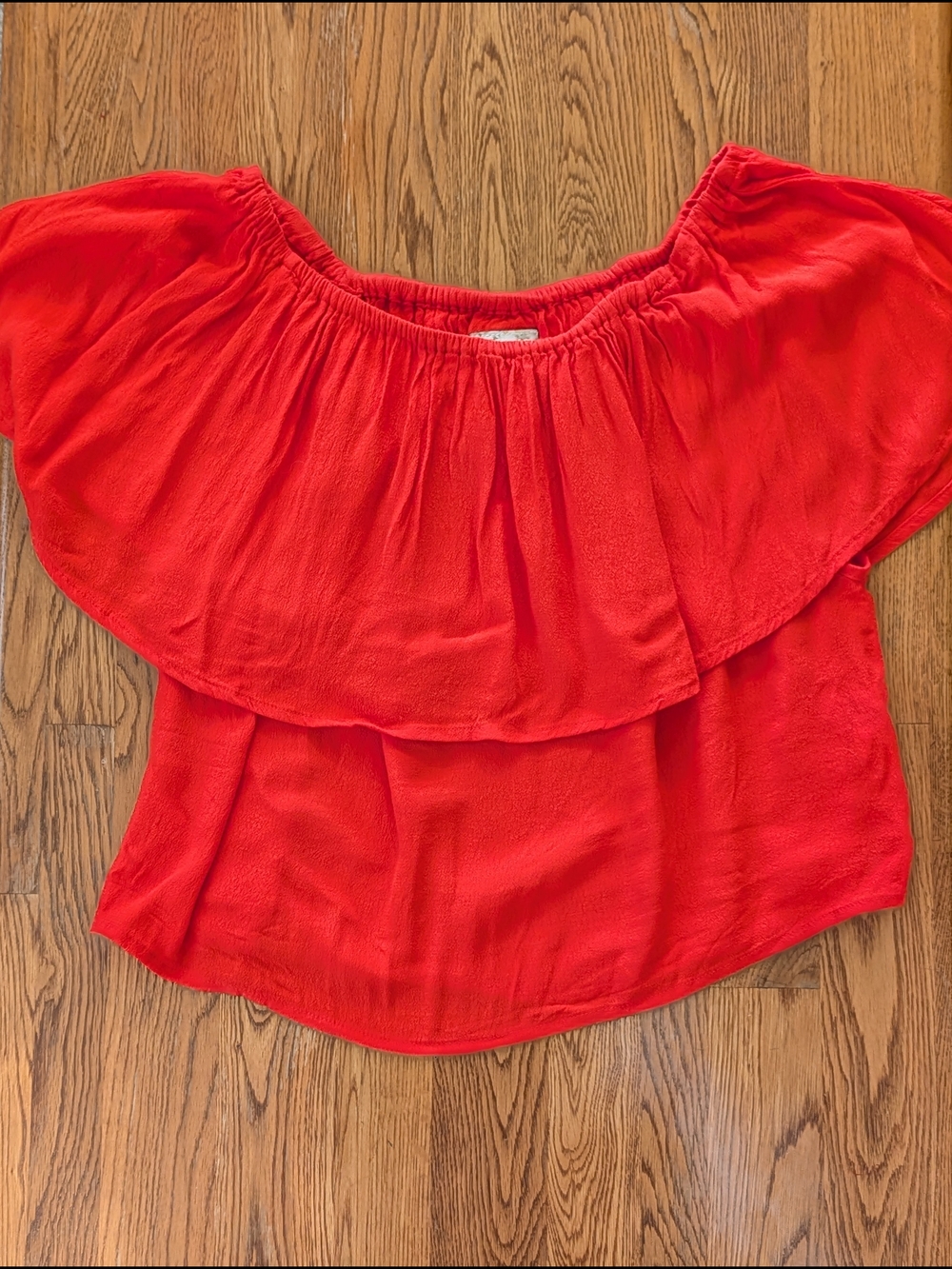 Anthropologie Holding Horses Maya Red Off The Shoulder Top